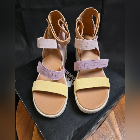 NWT Sorel Cameron Wedge Multistrap Sandal Shale,Mauve,Seasalt Women's Sz 9. - Picture 7 of 8